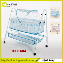 Manufacturer Portable Lightweight Swing Baby Bed with Mosquito Net and Storage Basket Rocking Bed for Baby Cradle